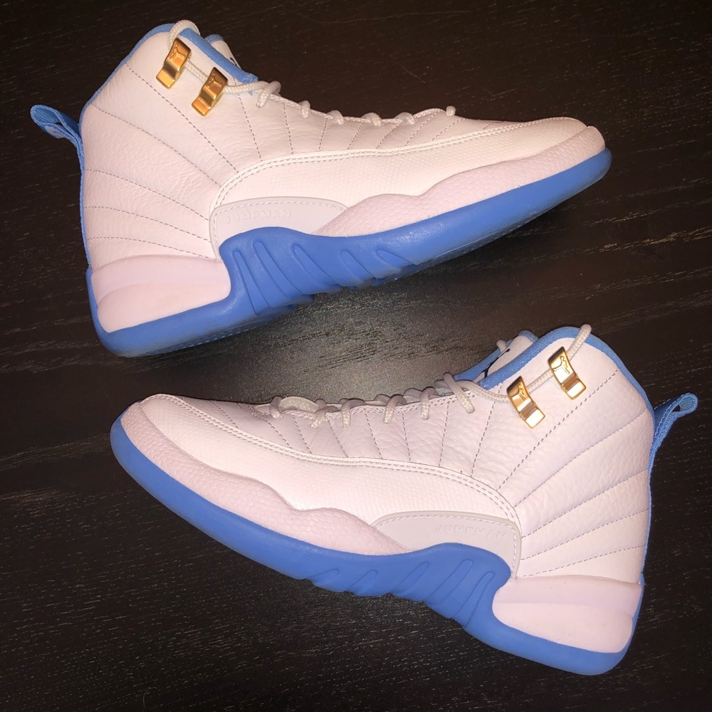 Jordan 12 Retro University Blue (GS 4.5) With Box
